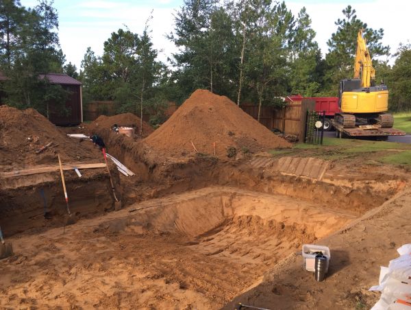 Pool Site Excavation in Chagrin Falls